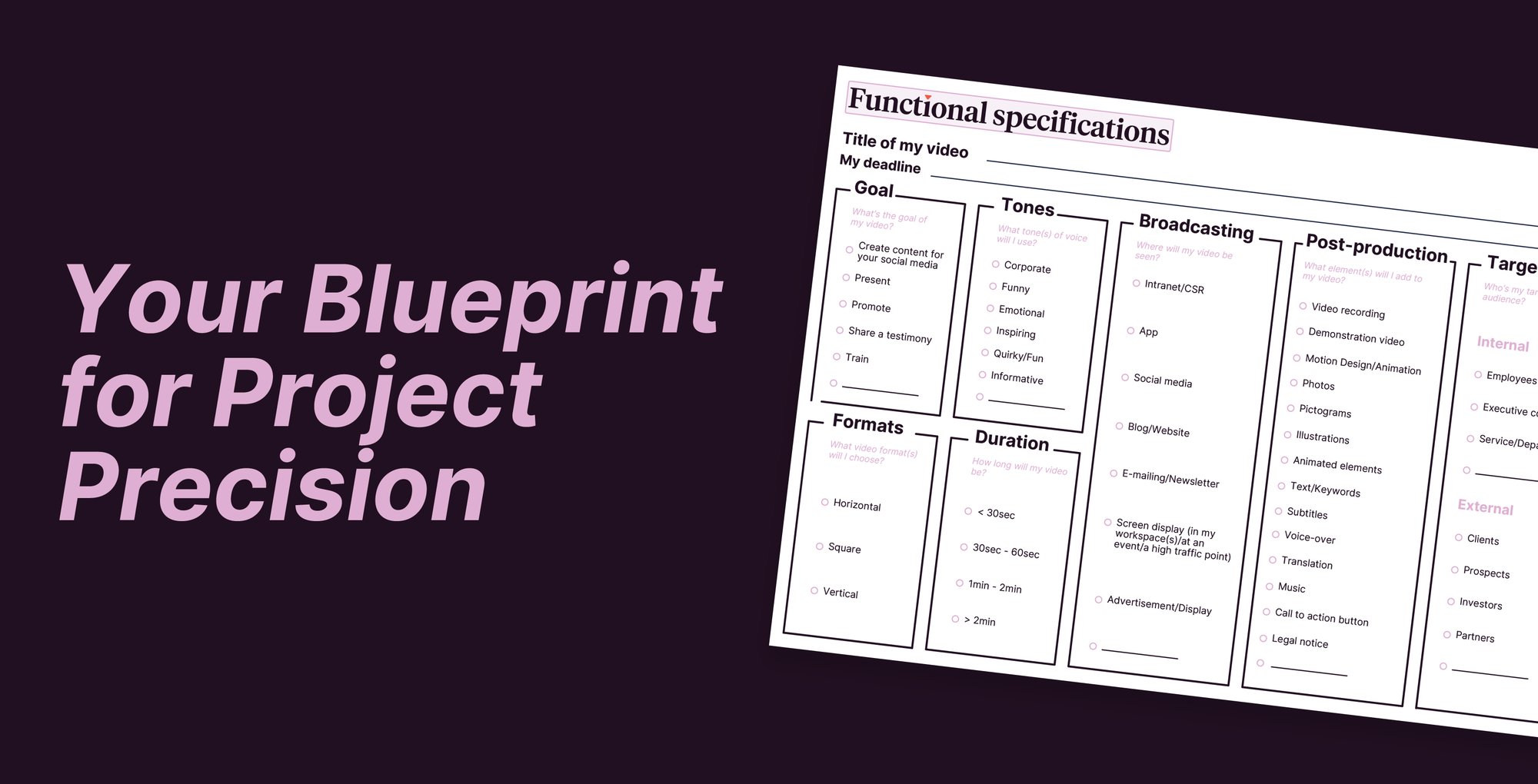 template functional specifications