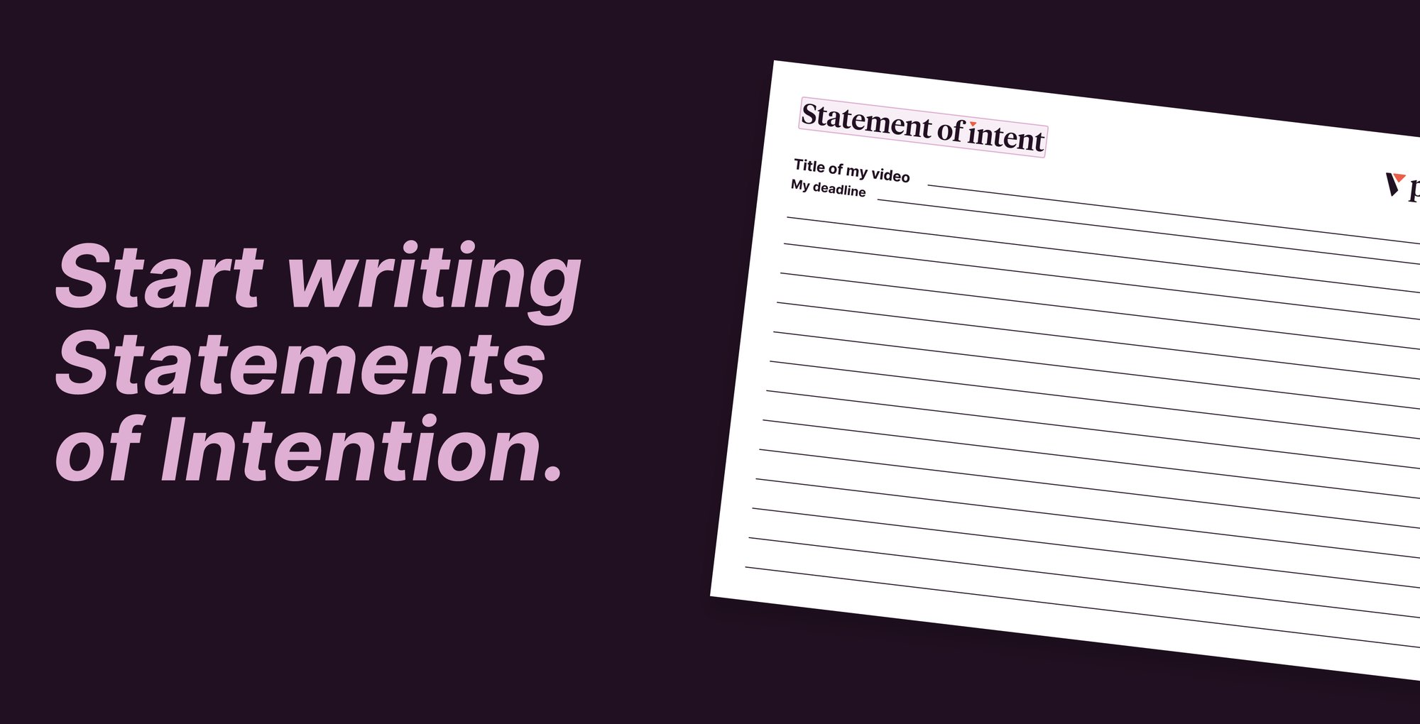 template statement of intent
