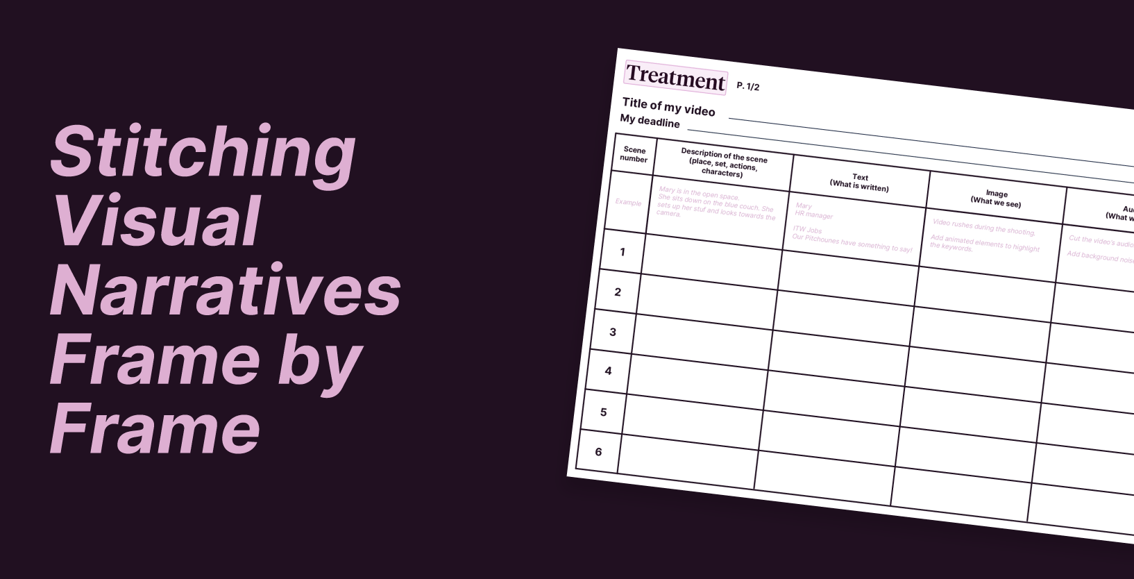 Treatment template printable